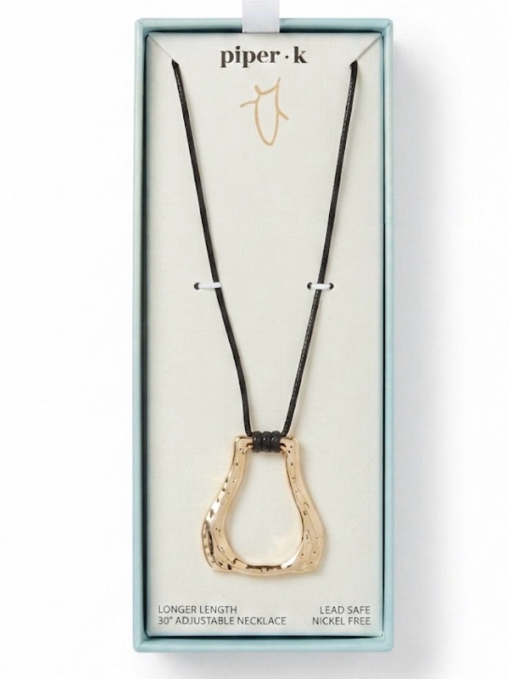 NWT ⚜️🖤⚜️ Piper K Adjustable Cord Pendant Necklace